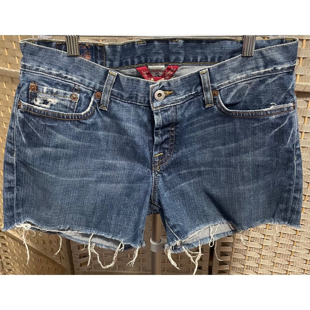 Lucky Brand Sweet Dream Denim Shorts Cut Off Frayed Hem Size 10/30 Made In USA
